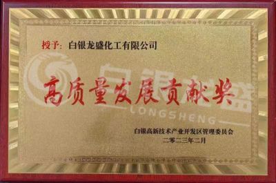 高质量发展贡献奖